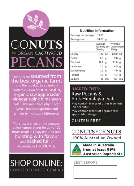 Go Nuts for Organic | Activated Pecans