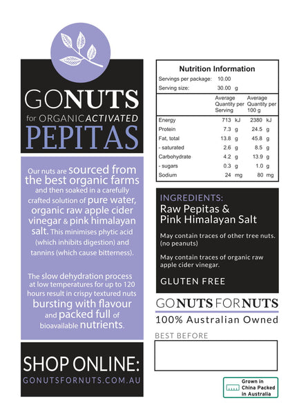 Go Nuts for Organic | Activated Pepitas